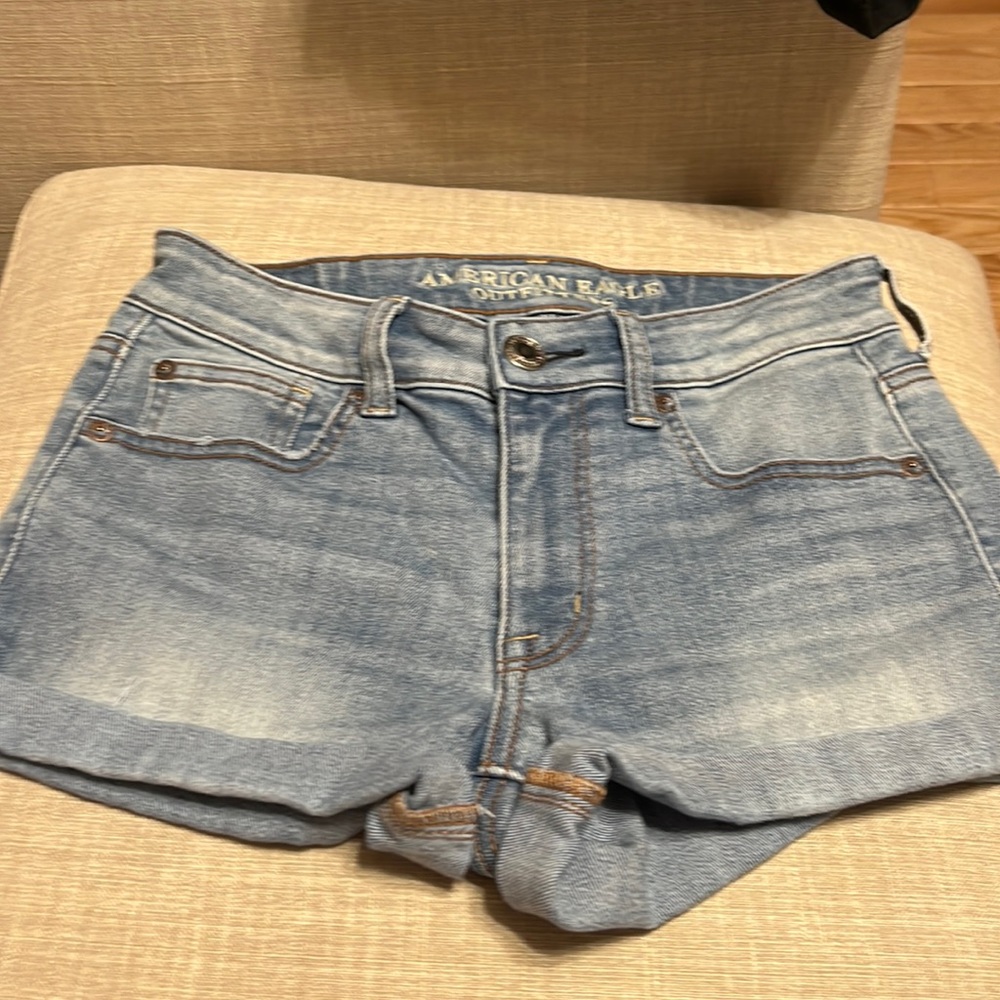 American eagle super super stretch high-rise Shortie shorts